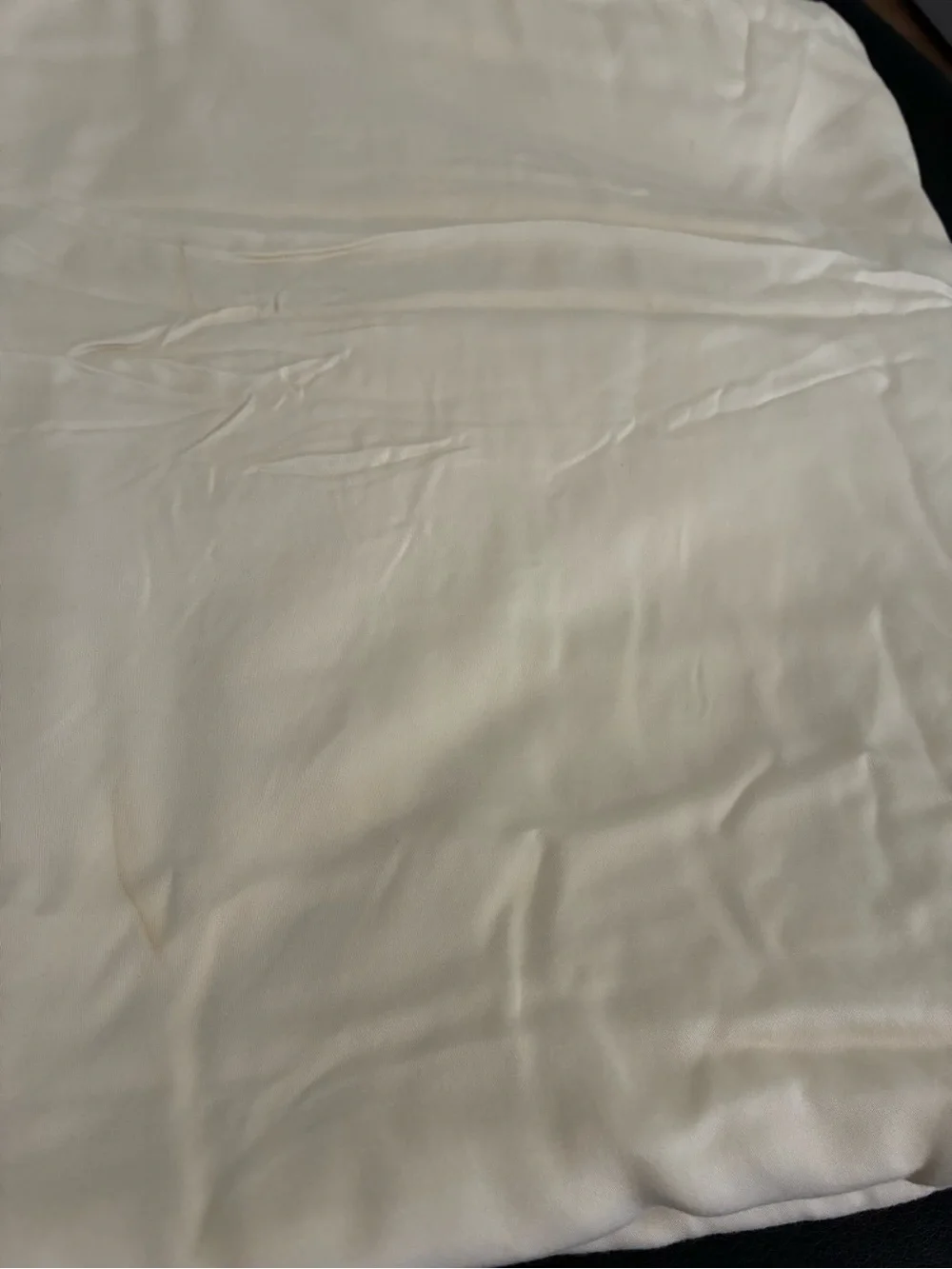 Neutral Ivory Fitted Sheet and Flat Sheet Twin Size Cozy Earth